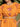 WOMEN ORANGE COTTON EMBROIDERED A-LINE DRESS