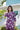 Vibrant Purple Floral Embroidered Tunic and Trouser Set