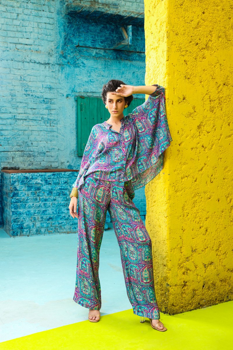 Women Multi Colour Motif Printed Rhapsody Co-ord Set