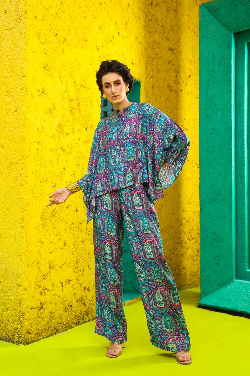 Women Multi Colour Motif Printed Rhapsody Co-ord Set