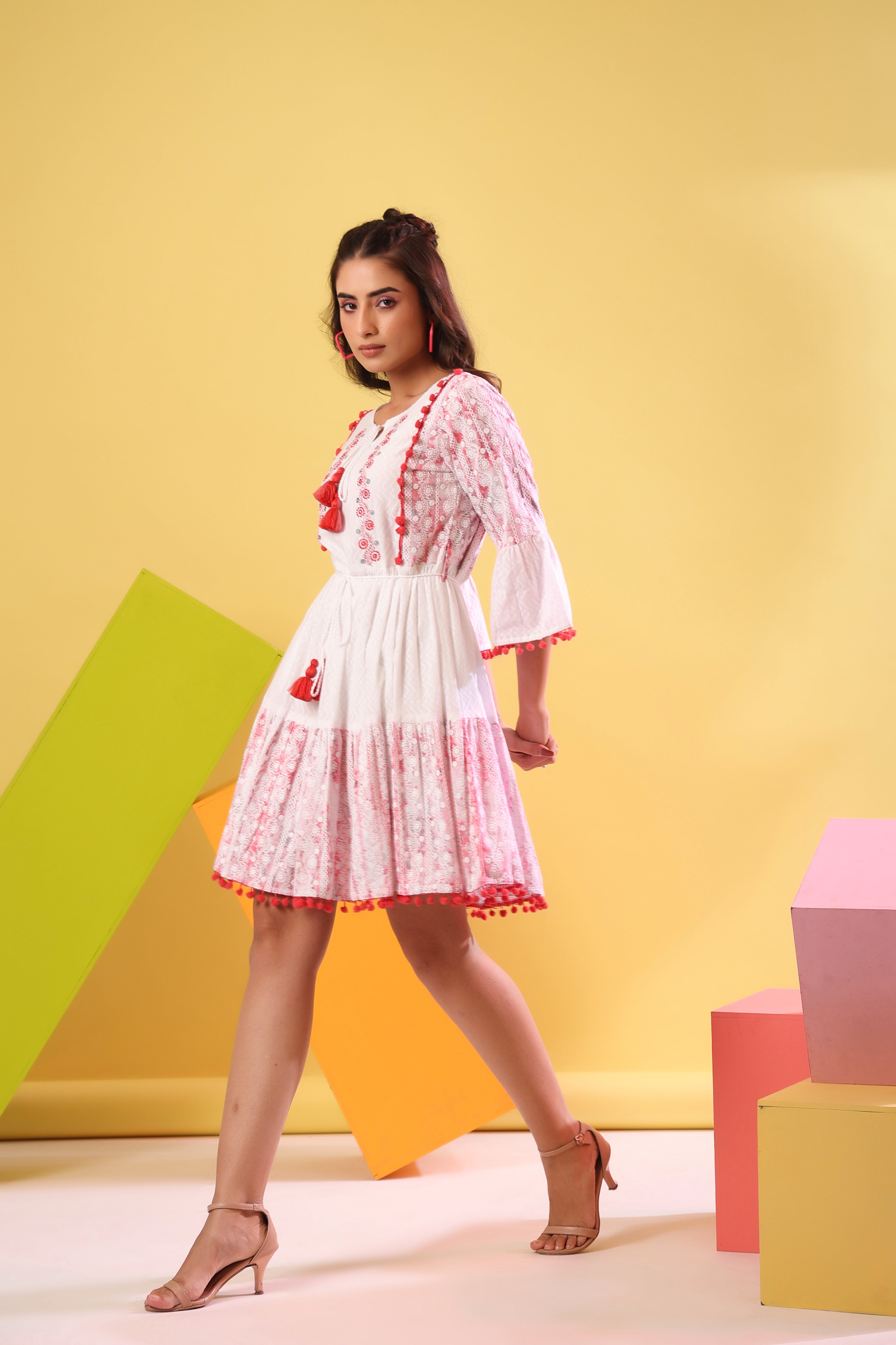 Sleek Short Tiered Dress