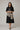 Women's Black Floral Embroidered Midi Dress
