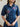 Cotton Navy Blue Embroidery Midi Dress for Women