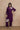 Purple Embroidery Cotton Collar Neck Kurta with Straight Pant Set for Women