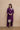 Purple Embroidery Cotton Collar Neck Kurta with Straight Pant Set for Women