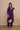 Purple Embroidery Cotton Collar Neck Kurta with Straight Pant Set for Women