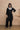 Black Embroidery V neck Cotton Kurta with Straight Pant set for Women