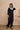 Black Embroidery V neck Cotton Kurta with Straight Pant set for Women