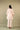 Off White Patch Embriodery Round Neck Top with Pant Coord Set for Women