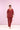 Maroon Embroidered cotton-poplin V-neck co-ord set  for Women