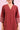Maroon Embroidered cotton-poplin V-neck co-ord set  for Women