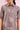 Grey Cotton Embroidery Shirt Collar Above Knee Length Dress for Women