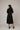 Women's Black Floral Embroidered Midi Dress