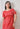 Orange Printed Round Neck Midi Cotton Dress for Women