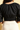Black Embroidered Cotton Poplin Top for Women – Round Neck Double Puff Sleeve Top