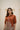 Women's Rust Red Floral Embroidered Midi Shirt Dress