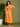 WOMEN ORANGE COTTON EMBROIDERED A-LINE DRESS