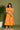 WOMEN ORANGE COTTON EMBROIDERED A-LINE DRESS