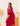 Red Cotton Flower Embroidered Kurta Set