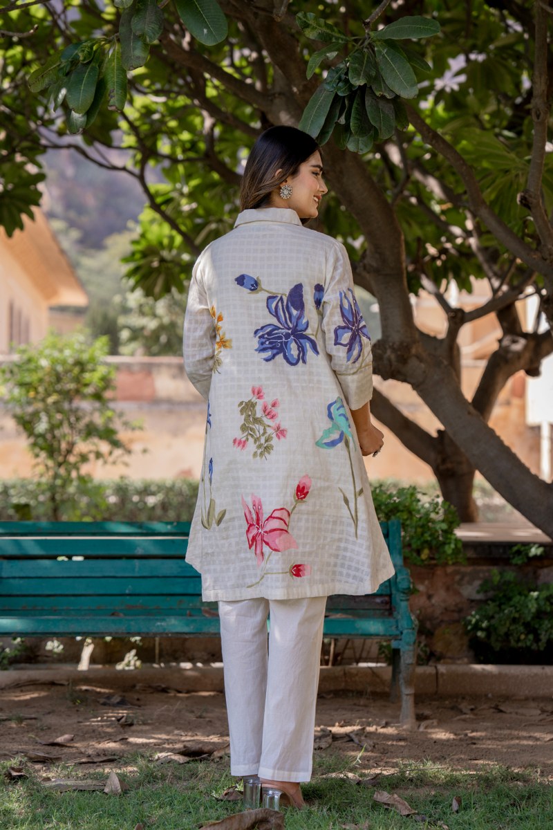 Stylish High-Low Cotton Co-ord Set