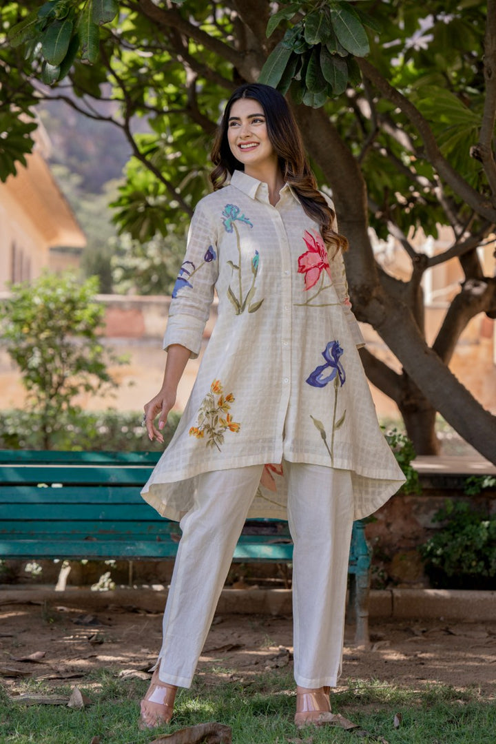 Stylish High-Low Cotton Co-ord Set