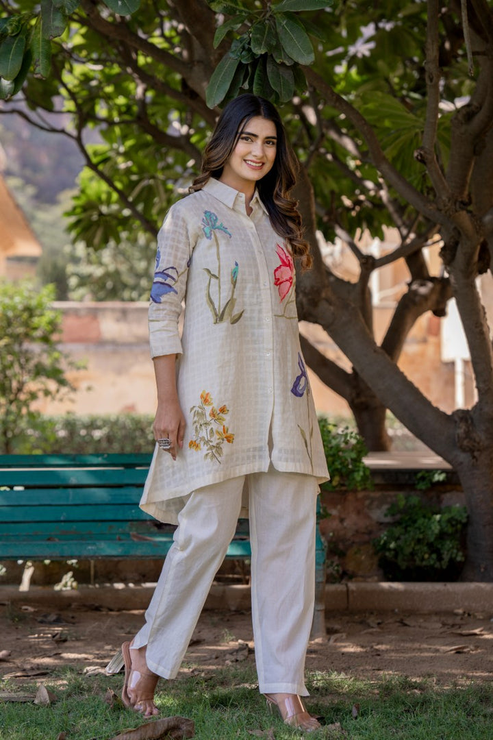 Stylish High-Low Cotton Co-ord Set