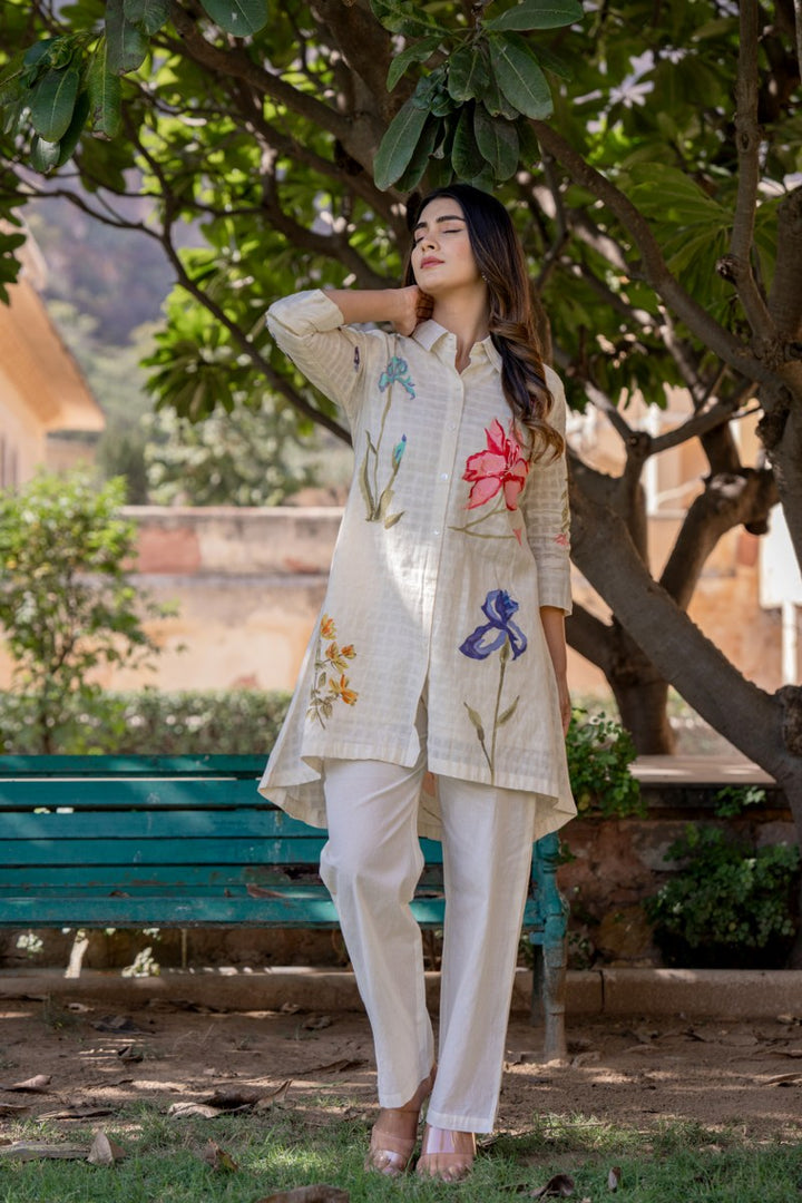Stylish High-Low Cotton Co-ord Set