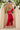 RED ROMAN SILK CO-ORD SET WITH MINIMALISTIC EMBROIDERY AND FLARED SLEEVES