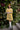 YELLOW COTTON EMBROIDERED A-LINE SHORT DRESS