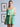 GREEN & YELLOW MULITCOLOUR COTTON ABSTRACT LAYERED SLEEVELESS JUMPSUIT