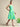 LIME & GREEN ABSTRACT COTTON TIE & DYE  SLEEVELESS A LINE DRESS
