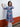 Blue Floral Print A-Line Tunic