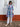 Blue Floral Print A-Line Tunic
