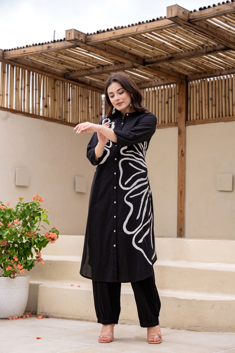 Pure Cotton Festive Kurta and Trouser Set