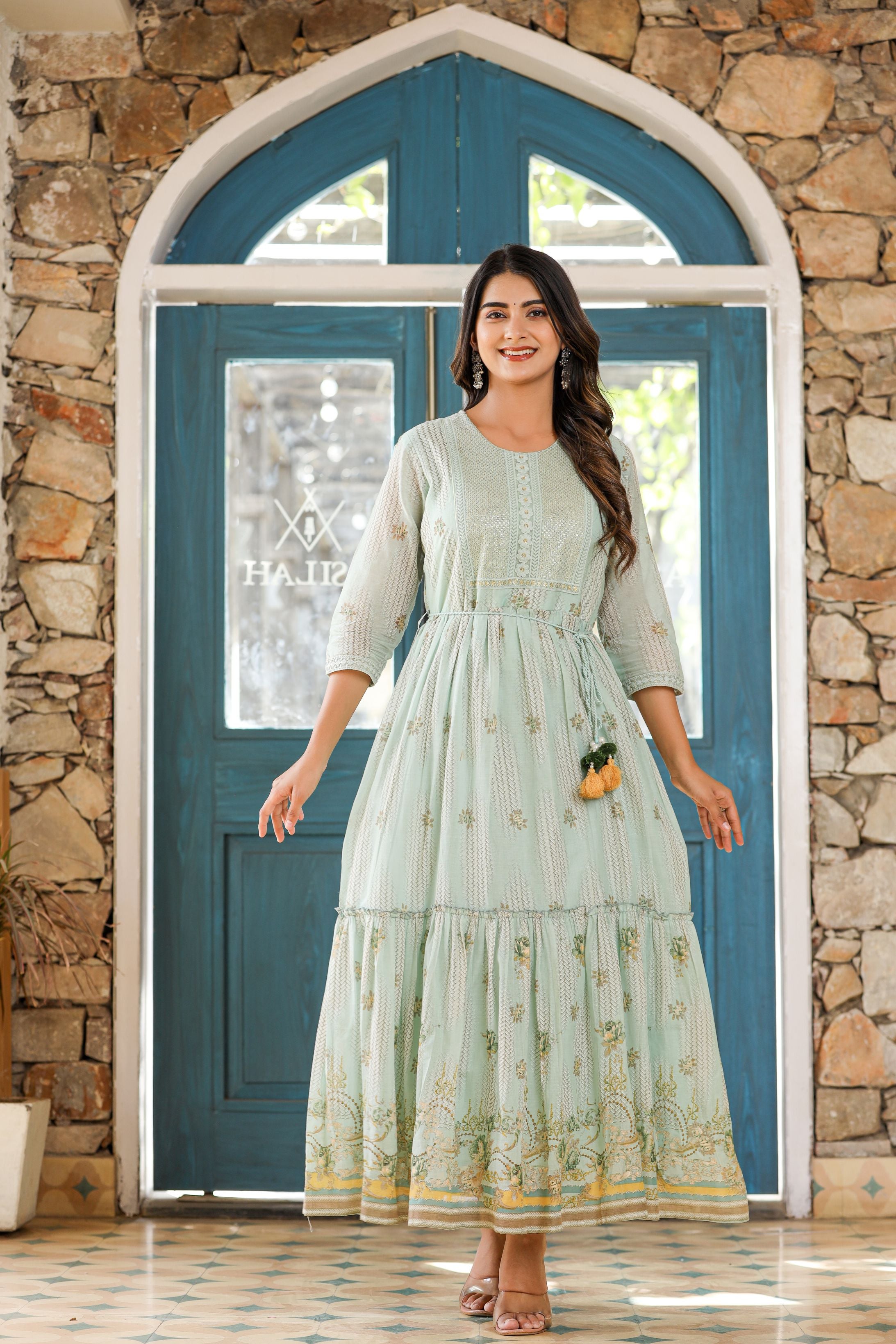 Elegant Beautiful Long Gown with Timeless Design and Flattering Silhouette