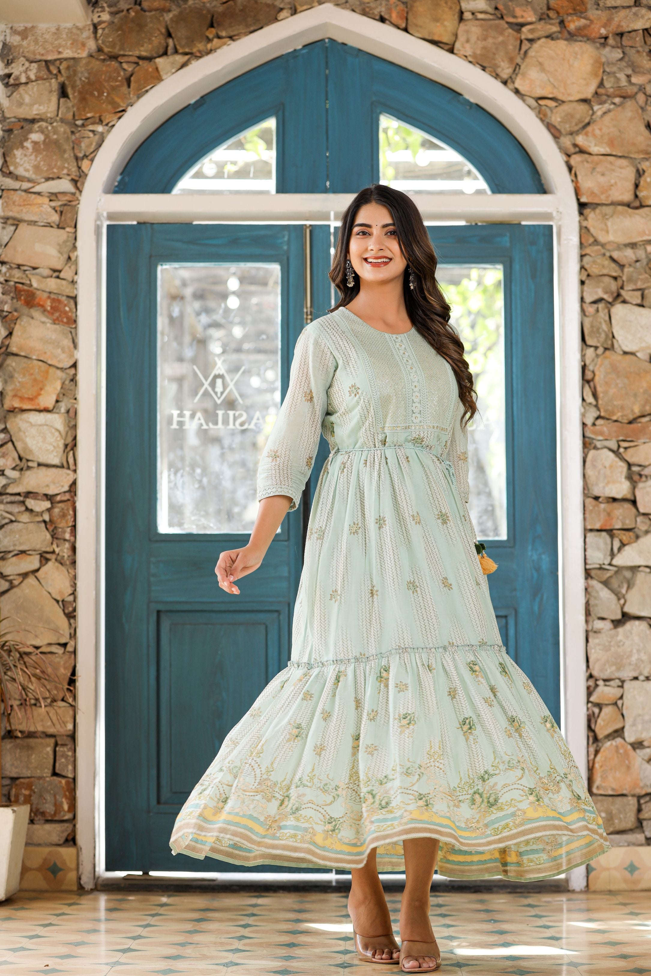 Elegant Beautiful Long Gown with Timeless Design and Flattering Silhouette
