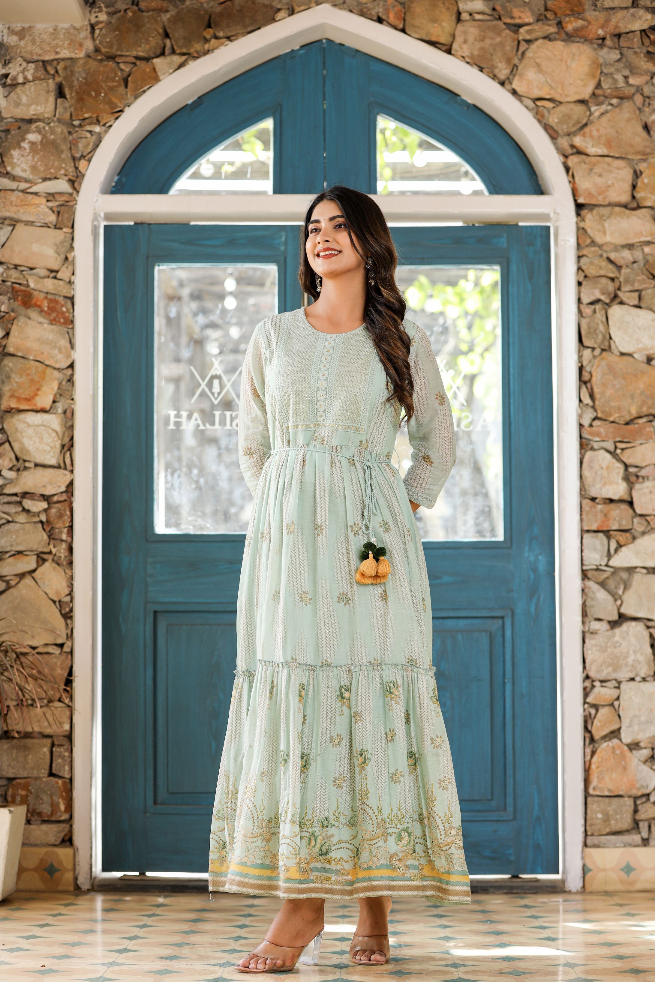 Elegant Beautiful Long Gown with Timeless Design and Flattering Silhouette