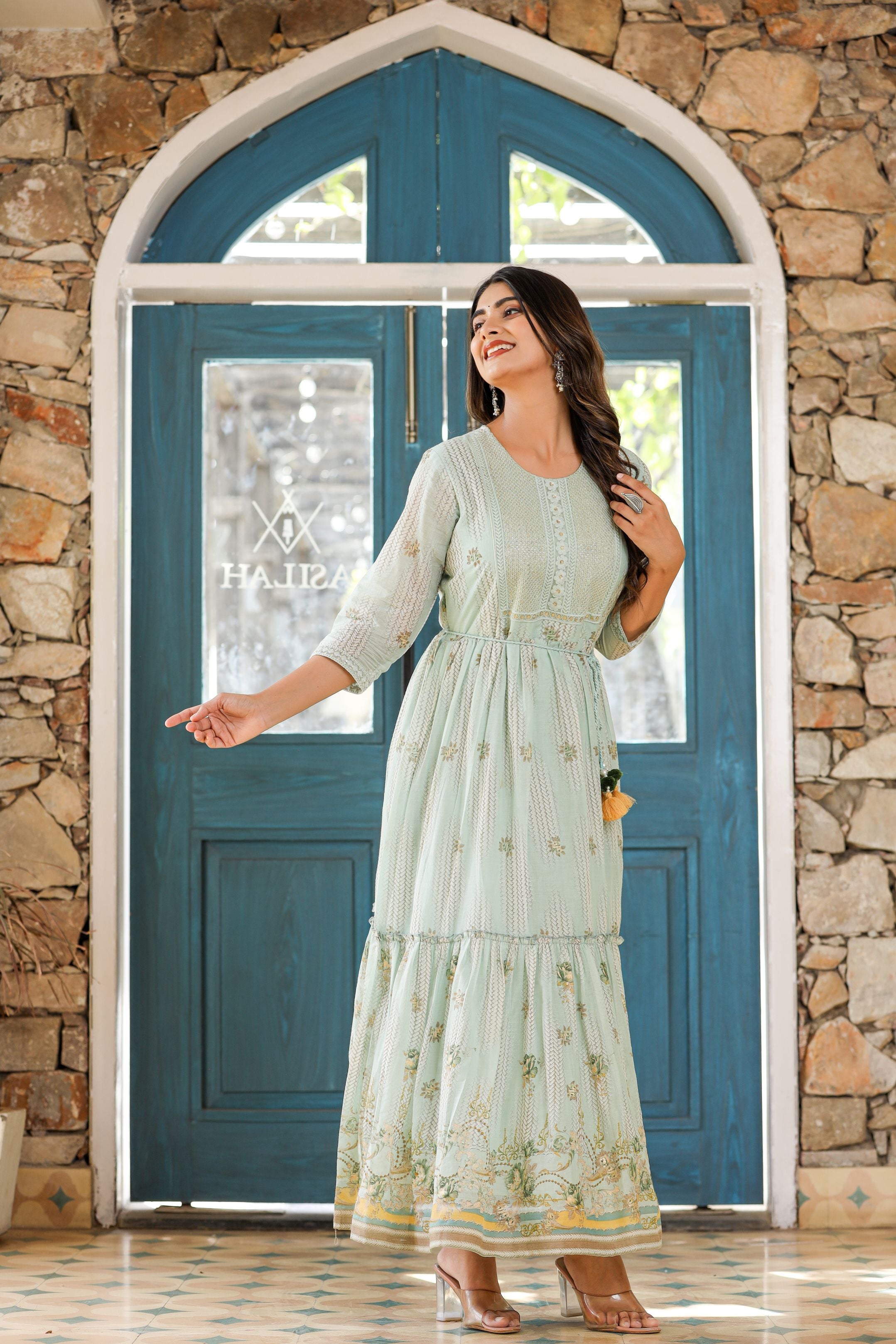 Elegant Beautiful Long Gown with Timeless Design and Flattering Silhouette